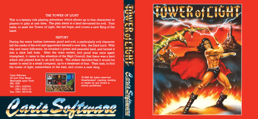 Tower of Light box art for ZX Spectrum